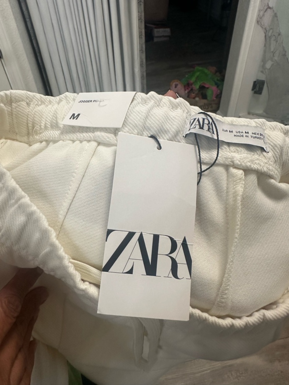 Zara  Cream jogger  Shorts men’s size M  elastic waist - Picture 4 of 4